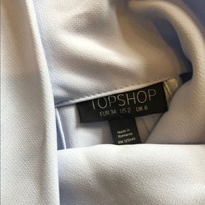 Topshop baby blue ruffle turtle neck